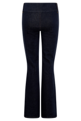 Shelly Flared Denim Jeans - Washed Indigo Blue