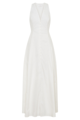 Sienna Button Down Maxi Dress - White