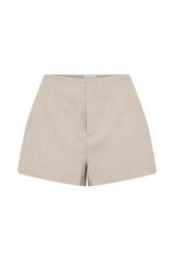 Solenne Suiting Shorts - Natural Marle