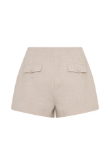 Solenne Suiting Shorts - Natural Marle