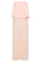 Sophia Satin Strapless Maxi Dress - Peach