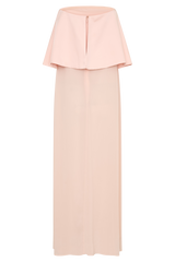 Sophia Satin Strapless Maxi Dress - Peach