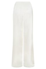 Sydney Straight Leg Satin Pants - Ivory