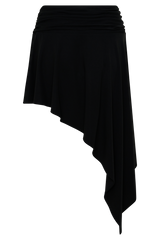 Talise Modal Hankie Midi Skirt - Black
