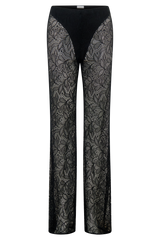 Theodosia Wide Leg Lace Pants - Black