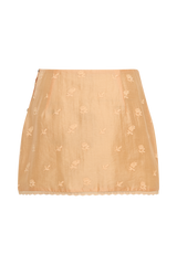 Vivian Embroidered Mini Skirt - Orange
