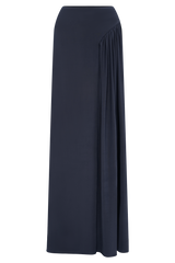 Vivica Slinky Gathered Maxi Skirt - Midnight Navy