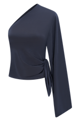 Vivica Slinky One Shoulder Top - Midnight Navy