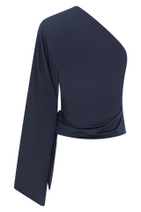 Vivica Slinky One Shoulder Top - Midnight Navy