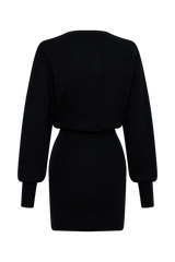 Xaden Wool Mix Knit Mini Dress - Black