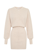 Xaden Wool Mix Knit Mini Dress - Oat Marle