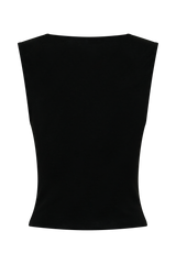 Ciaran Sleeveless Sheer Top - Black