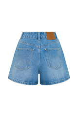 Jace A-Line Denim Shorts - Summer Blue