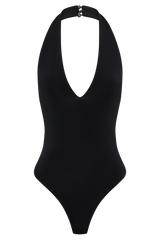 Rebekah Slinky Halter Bodysuit - Black