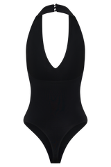 Rebekah Slinky Halter Bodysuit - Black