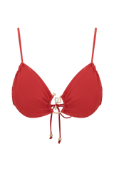 Tyler Bikini Top With Hardware - Red