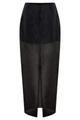 Ximena Organza Maxi Skirt - Black