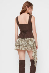 Slim Tie Lace Elegant Tank Top