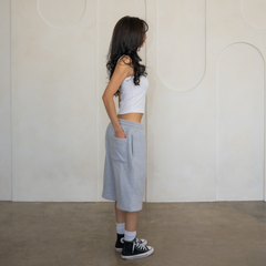'Heather Grey' Baggy Sweat Shorts