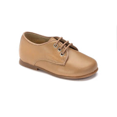 1053 - Taupe Leather Toddler's Lace-Up Shoes