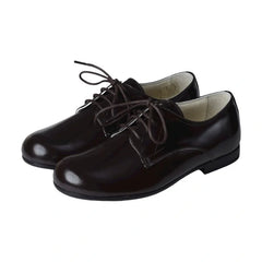 1059 - Brown Polished Leather Lace for Boy/Girl by London Kids