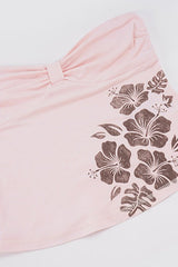 Casual Bow Pleated Floral Knit Blouse
