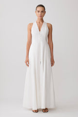Sienna Button Down Maxi Dress - White