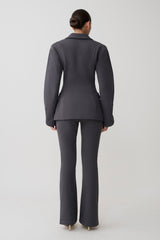 Marion Fit And Flare Pant - Charcoal Shadow