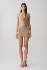 Stan Lurex Mini Skirt - Gold