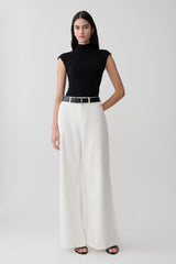 Shae Wide Leg Denim Jeans - White