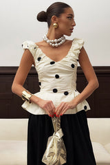 Vintage Polka Dot Elegant Basic Cami Top