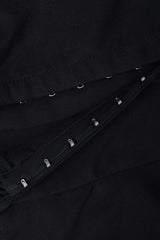 Lapel Button Open Solid Blouse