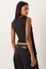 Minimal Asymmetrical Cropped Tank Top