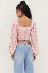 Elegant Floral Long Sleeve Blouse