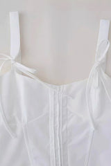 White Bow Slim Fit Cami Top