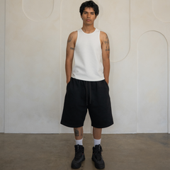 'White' Waffle Knit Tank Top
